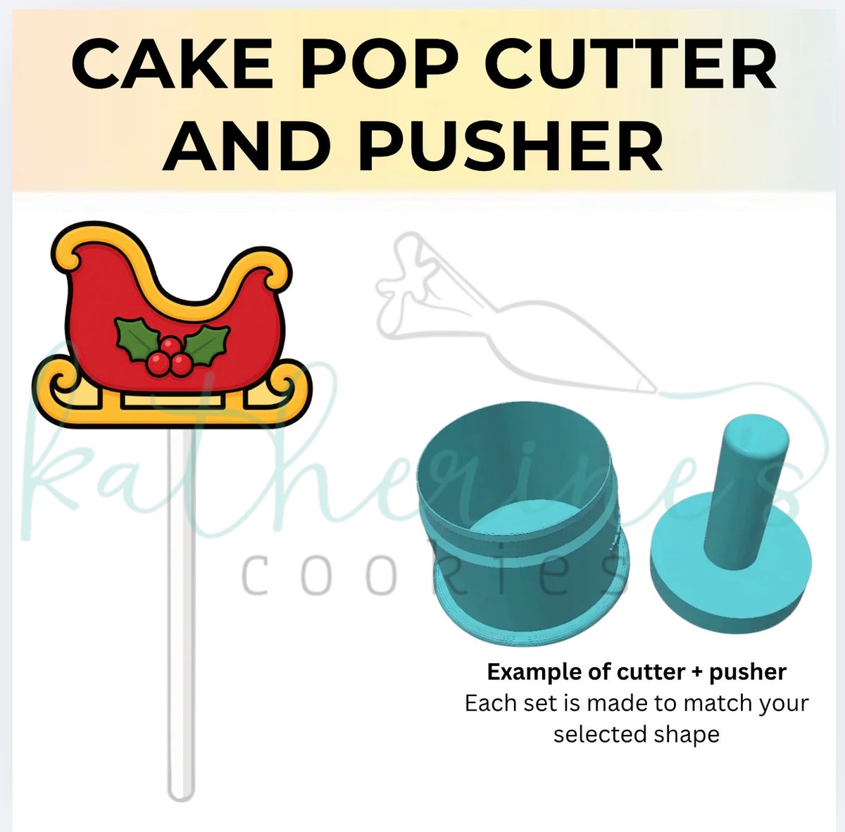 Sleigh- Cake Pop Cutter and Pusher