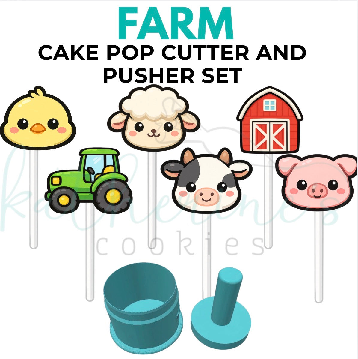 Farm Set - Cake Pop Cutters and Pushers