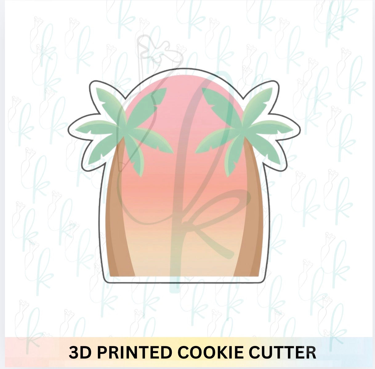 Palm Tree Plaque Cookie Cutter
