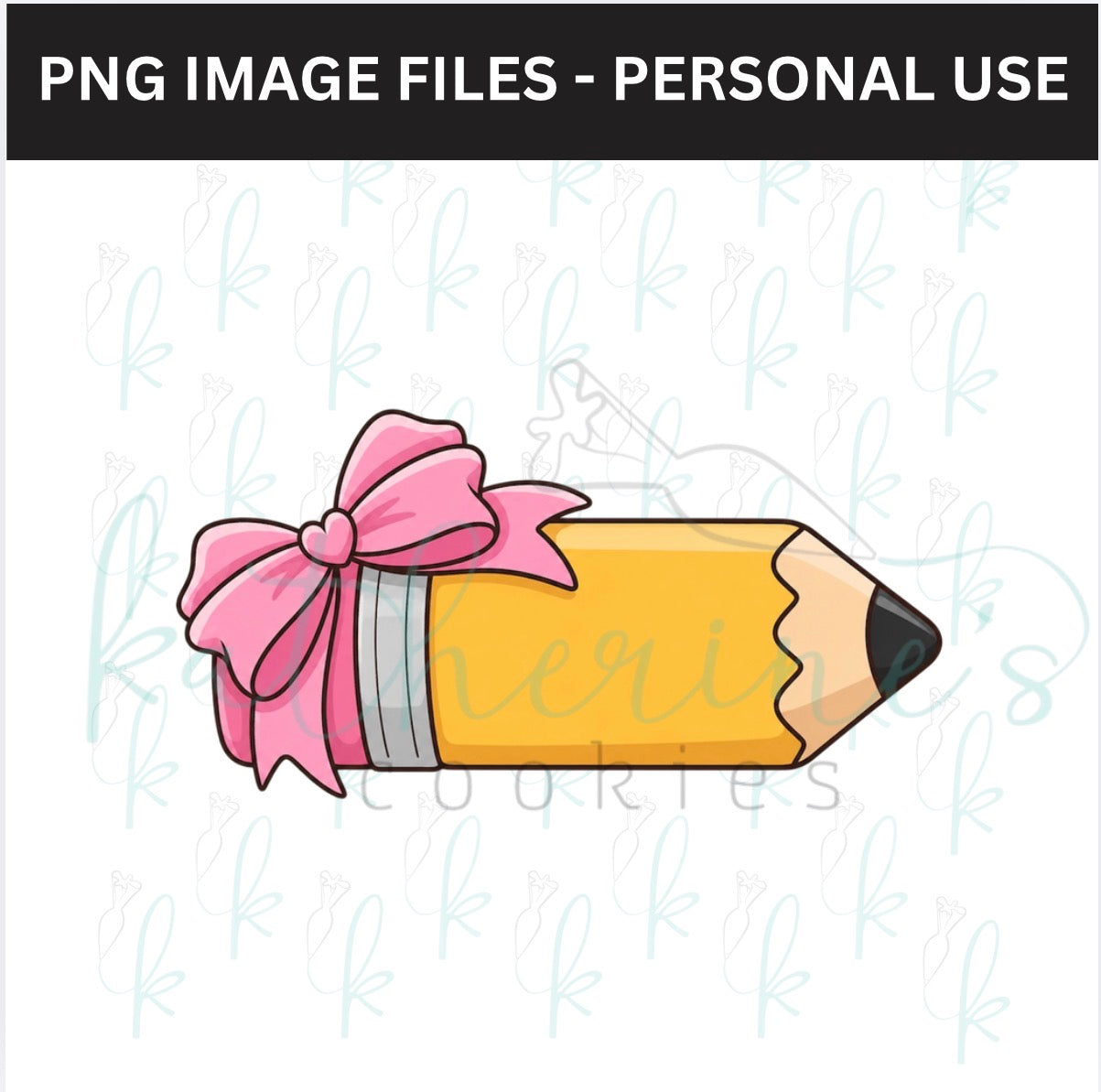 Bow Pencil Plaque PNG Image