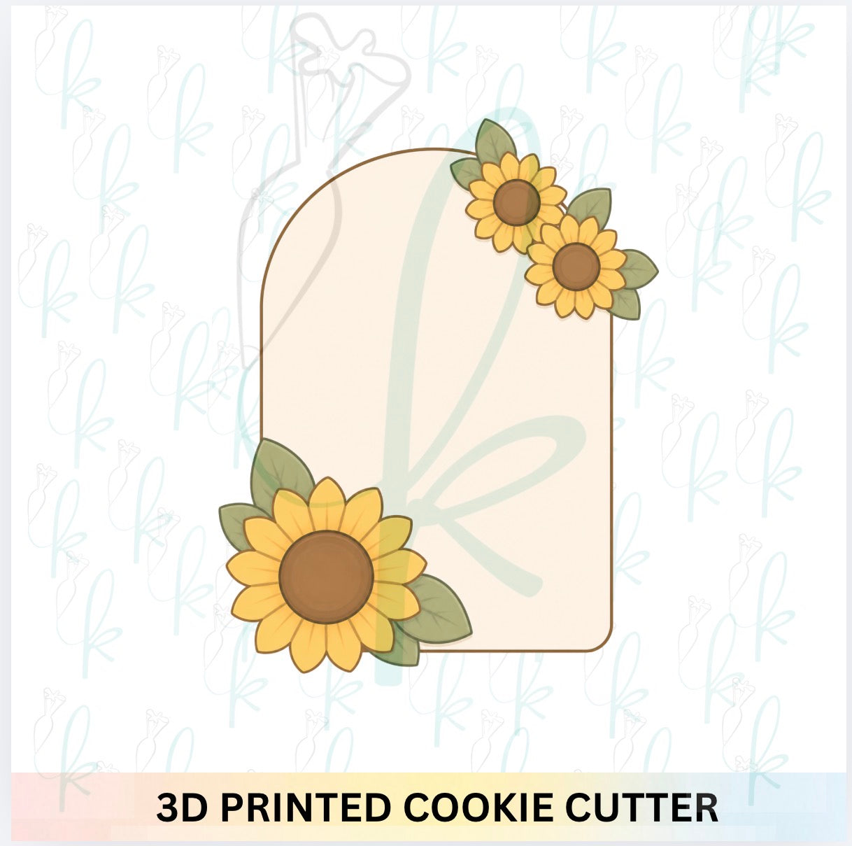 Sunflower Arch Plaque Cookie Cutter