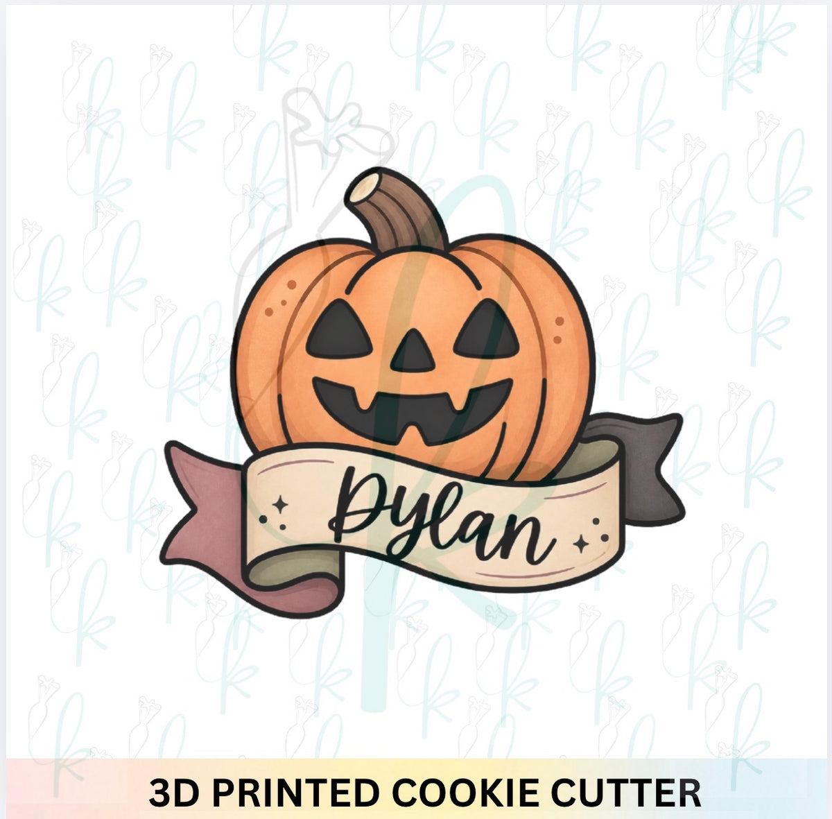 Jack-O-Lantern Banner Plaque Cookie Cutter