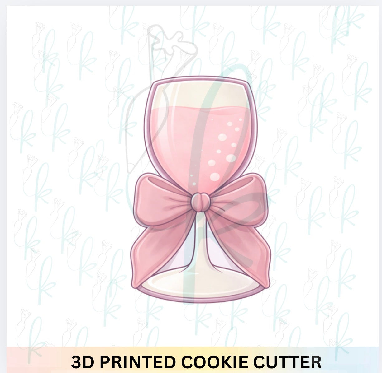 Wine Glass with Bow Cookie Cutter