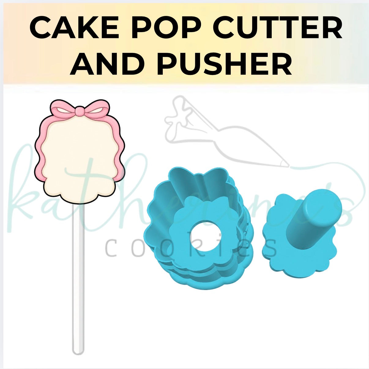 Wavy Ribbon Plaque - Cake Pop Cutter and Pusher