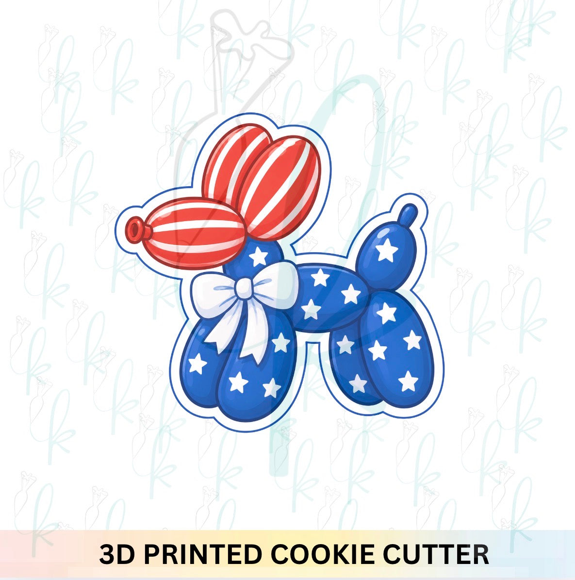 Bow Balloon Dog Cookie Cutter