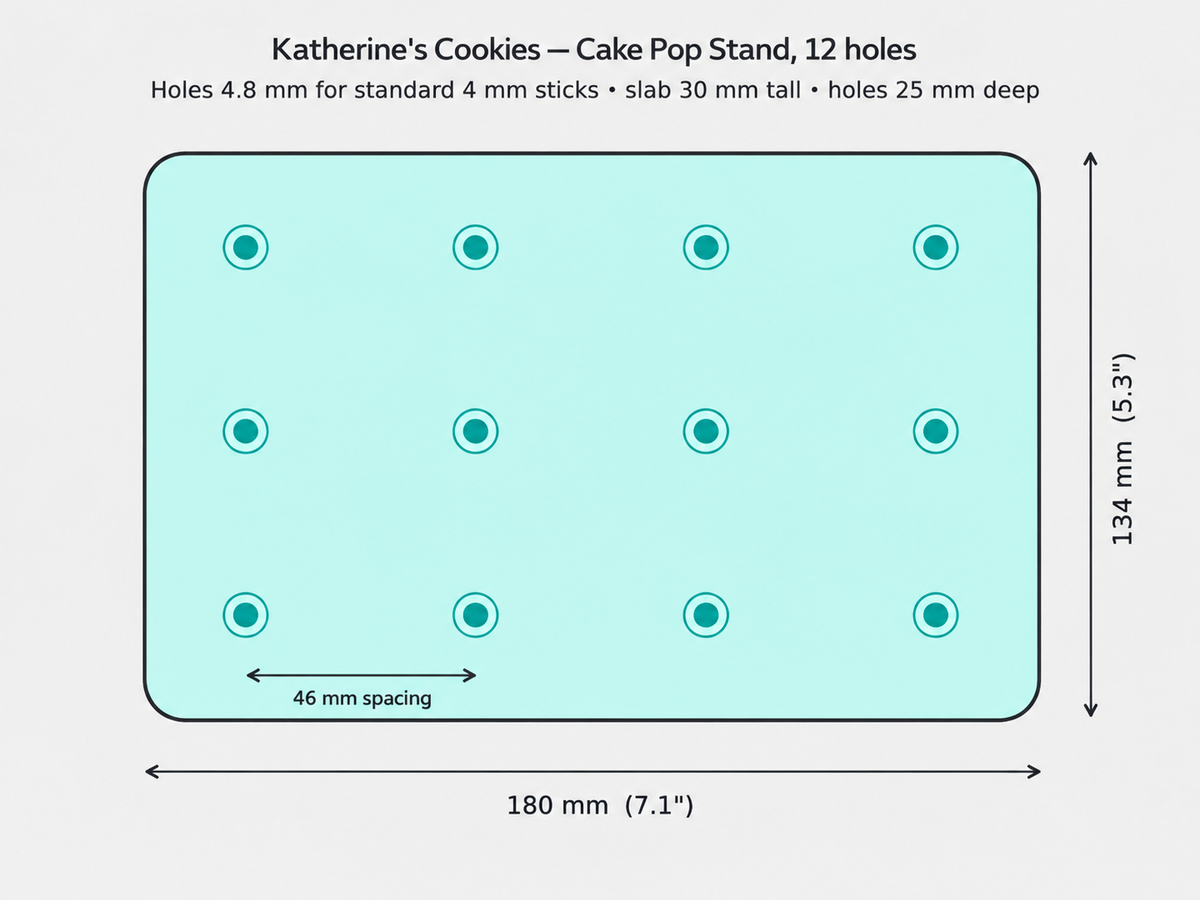 Cake Pop Stand | Drying & Display Holder | Holds 12 Cake Pops