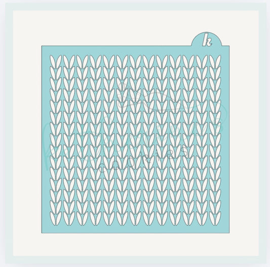 Knit Pattern Cookie Stencil