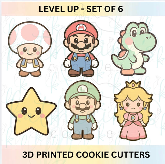 Level Up - Set of 6 Cookie Cutters