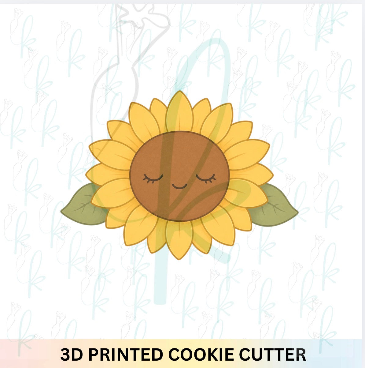 Sunflower with Leaves Cookie Cutter