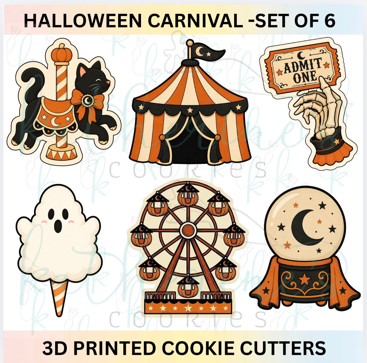 Halloween Carnival - Set of 6 Cookie Cutters