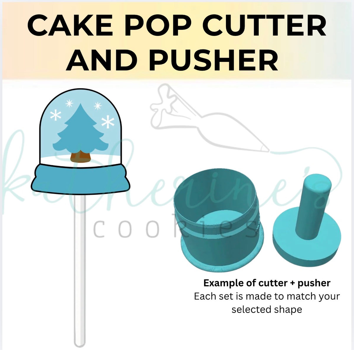 Tall Snowglobe - Cake Pop Cutter and Pusher