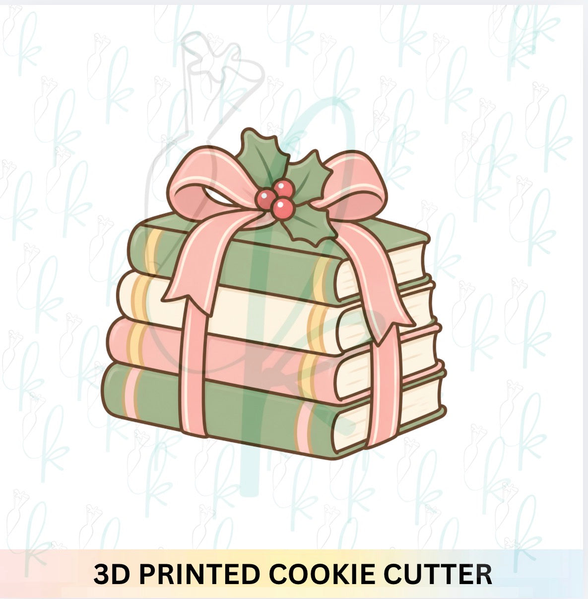 Festive Book Stack Cookie Cutter