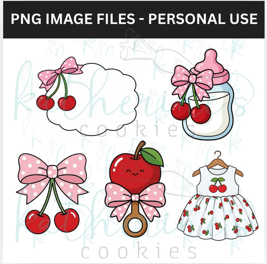 She’s the Cherry on Top PNG Images - set of 5 images