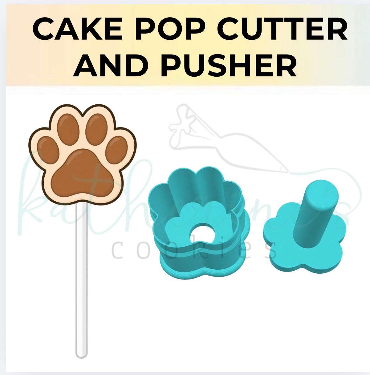 Paw Print - Cake Pop Cutter and Pusher