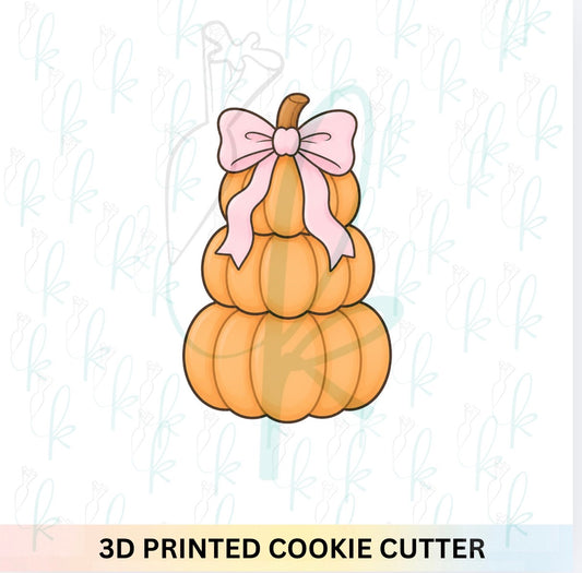 Coquette Bow Pumpkin Stack Cookie Cutter