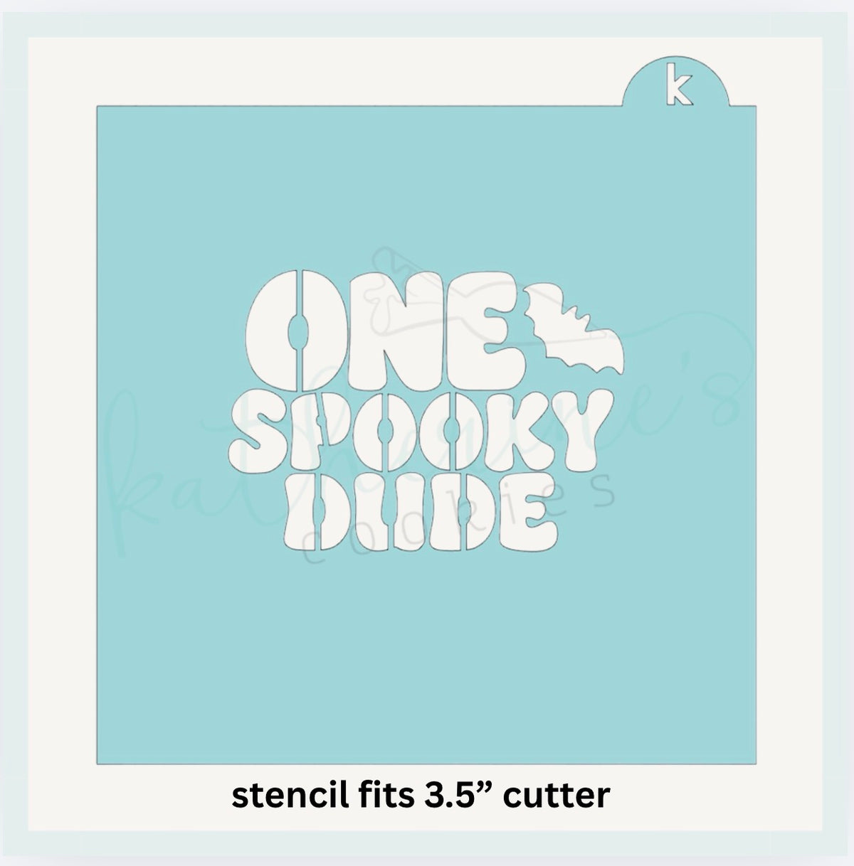 One Spooky Dude Plaque 3D Printed Cookie Cutter