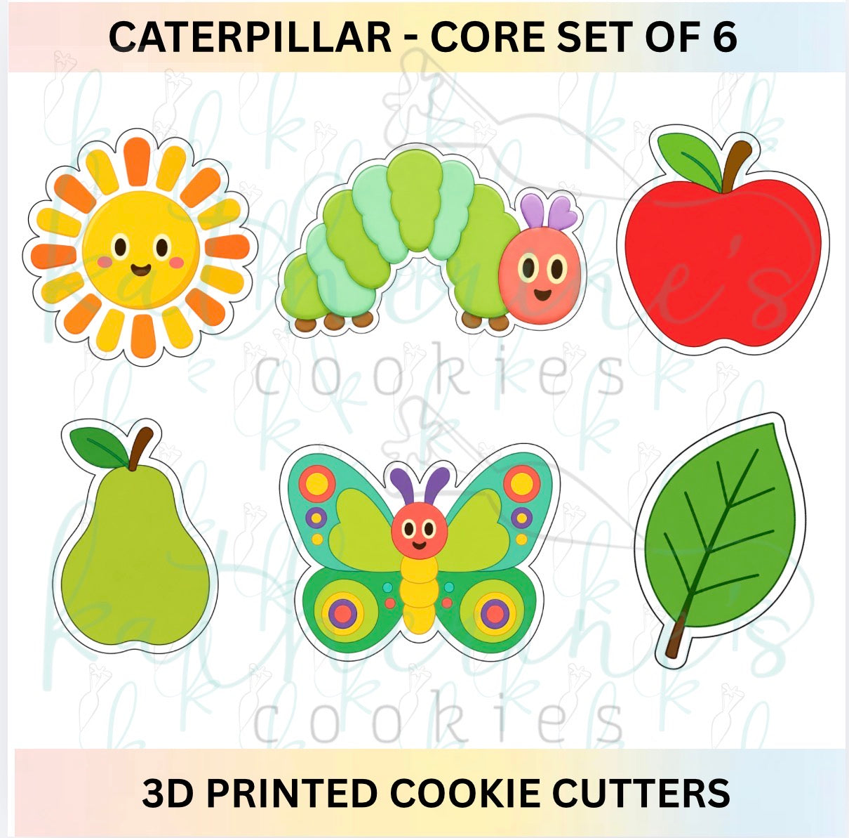 Caterpillar - Core and Deluxe Sets - 6 or 12 3D Printed Cookie Cutters