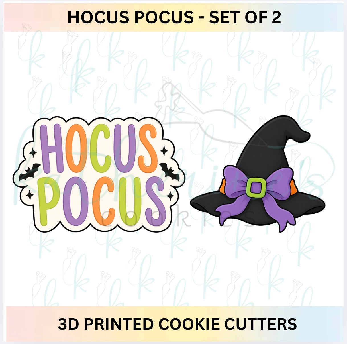 Hocus Pocus - Set of 2 Halloween 3D Printed Cookie Cutters