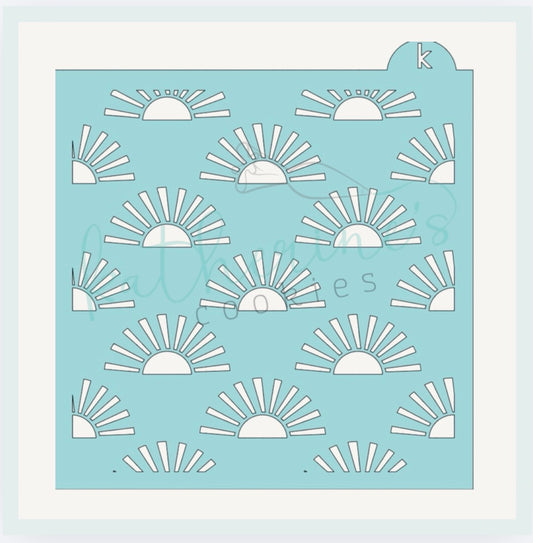 Sunrise Pattern Cookie Stencil