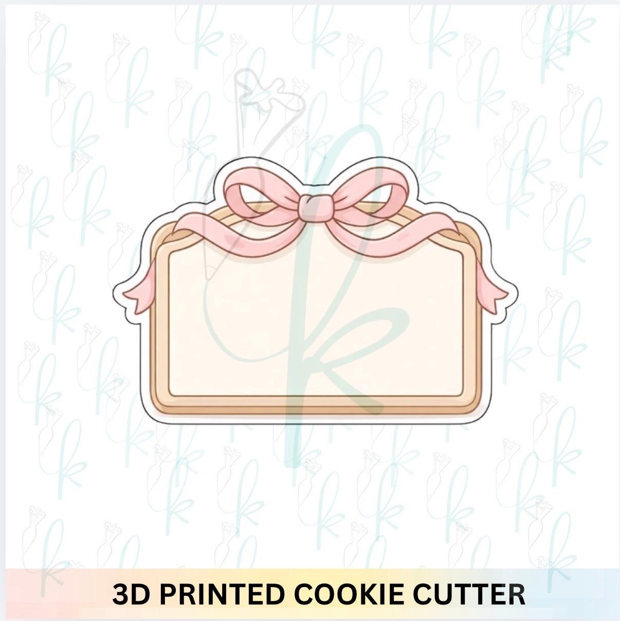 Coquette Bow Wide Plaque Cookie Cutter