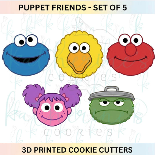 Puppet Friends - Set of 5 Cookie Cutters