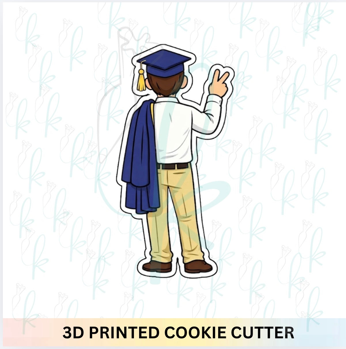 Peace Graduation Guy Cookie Cutter