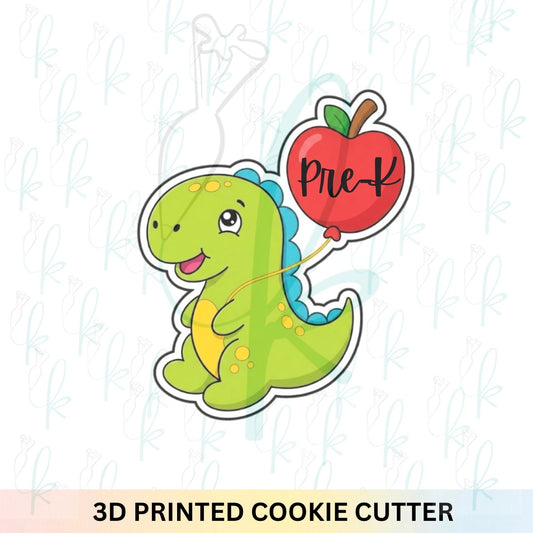 Dino with Apple Balloon Cookie Cutter