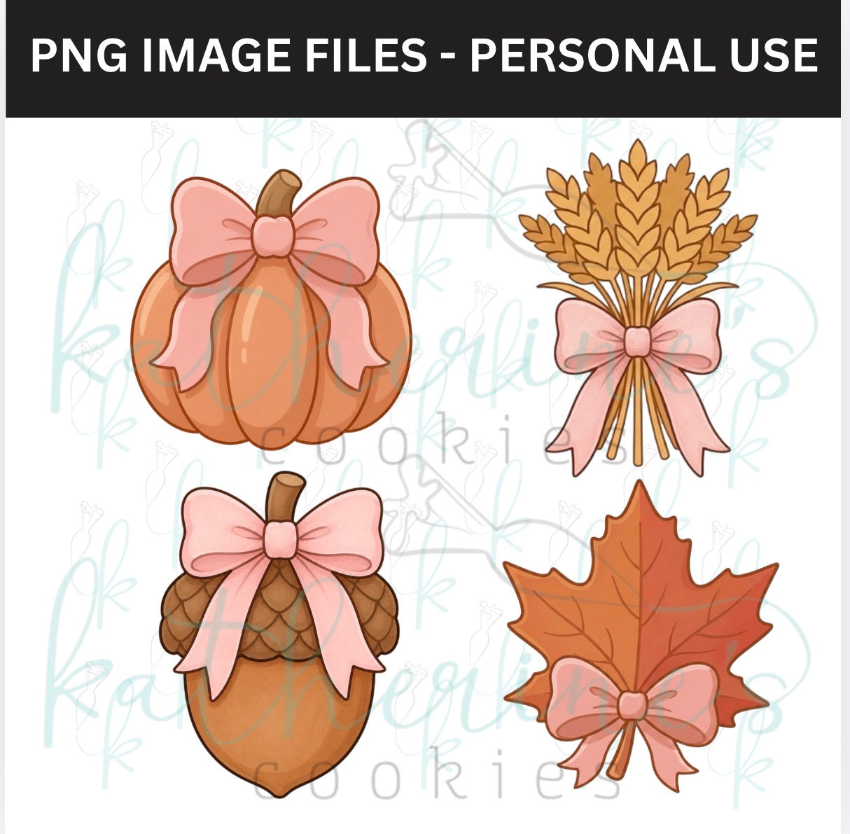 Coquette Fall - set of 4 PNG Images
