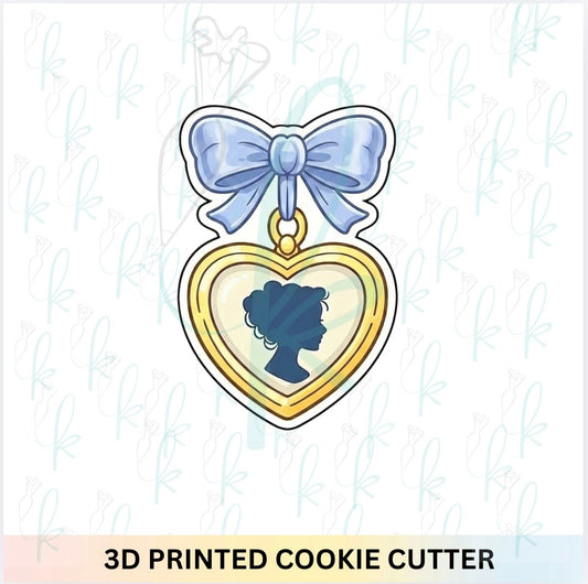 Bow Heart Locket Cookie Cutter