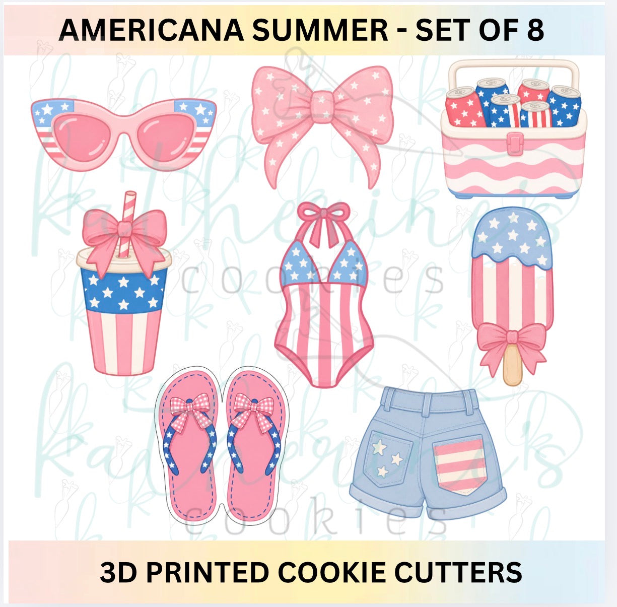 Americana Summer - Set of 8 Cookie Cutters