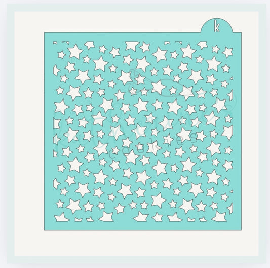 Scattered Stars Cookie Stencil