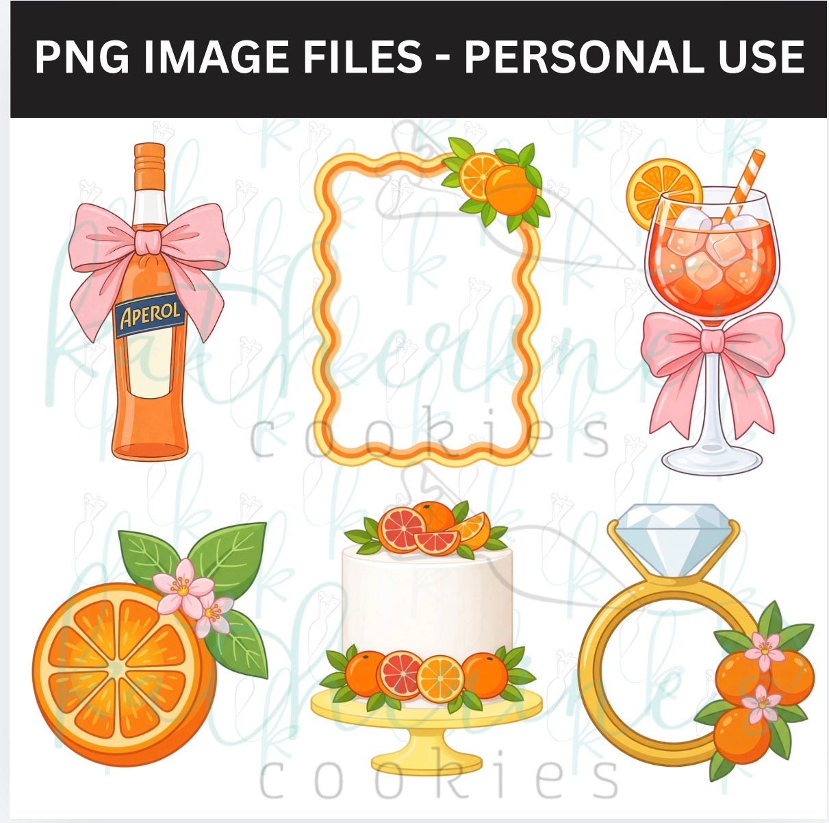 Love at First Spritz PNG Images - set of 6 images