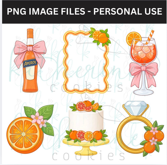 Love at First Spritz PNG Images - set of 6 images