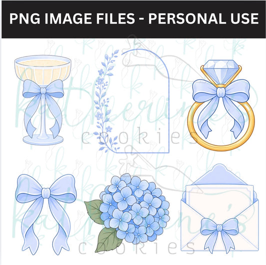 Something Blue Before I Do PNG Images - set of 6 images
