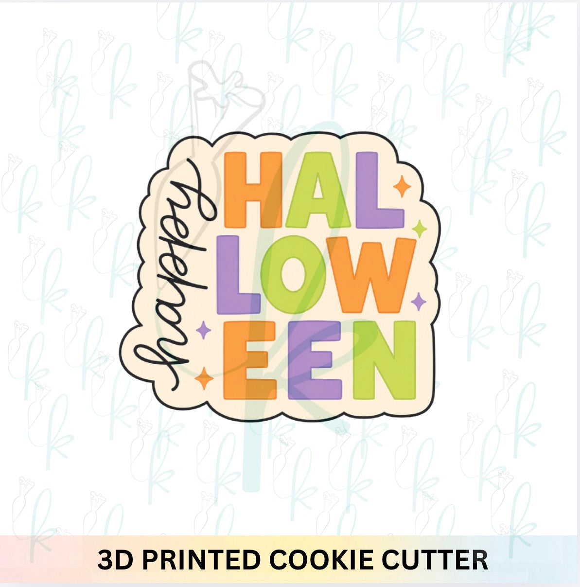 Chunky Happy Halloween Plaque Cookie Cutter