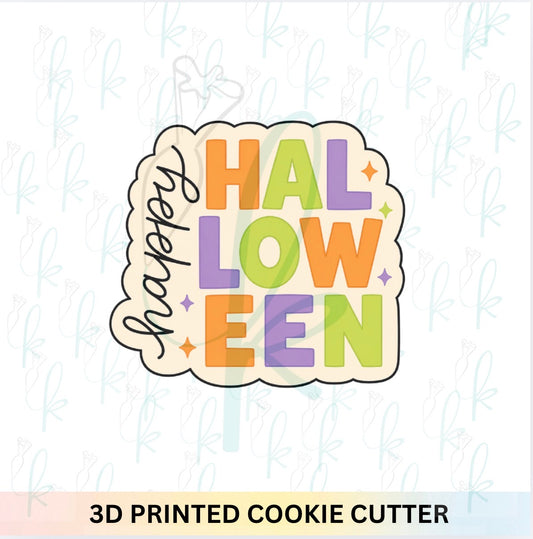 Chunky Happy Halloween Plaque Cookie Cutter