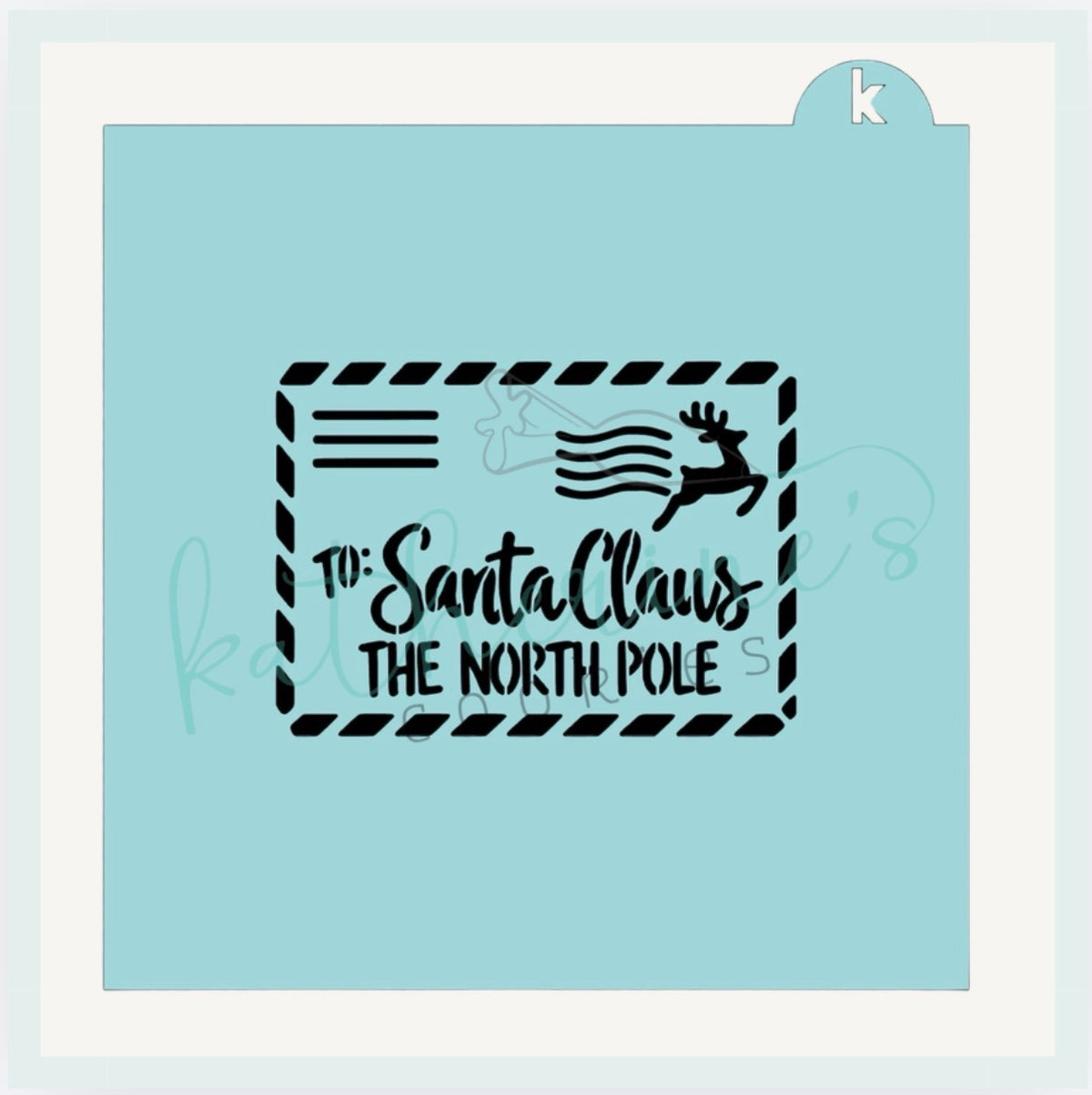 Santa Letter Cookie Stencil