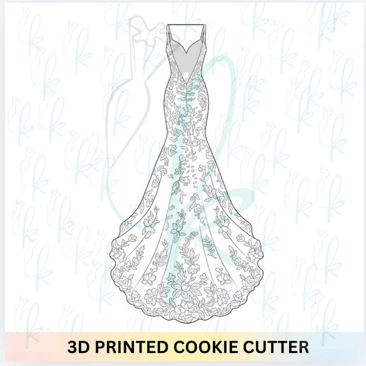 Lace Wedding Gown Cookie Cutter