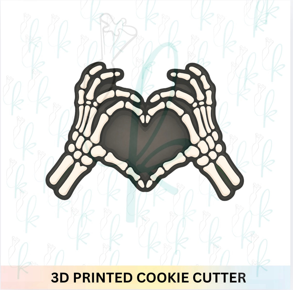 Skeleton Heart Hands Cookie Cutter