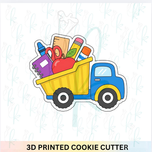 School Supplies Dump Truck Cookie Cutter