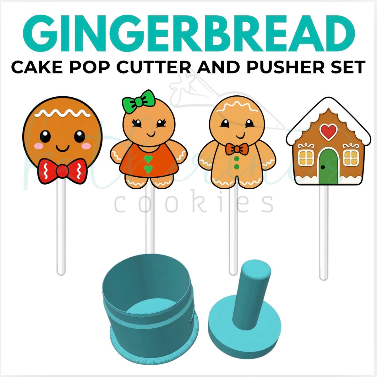 Gingerbread Set - Cake Pop Cutters and Pushers