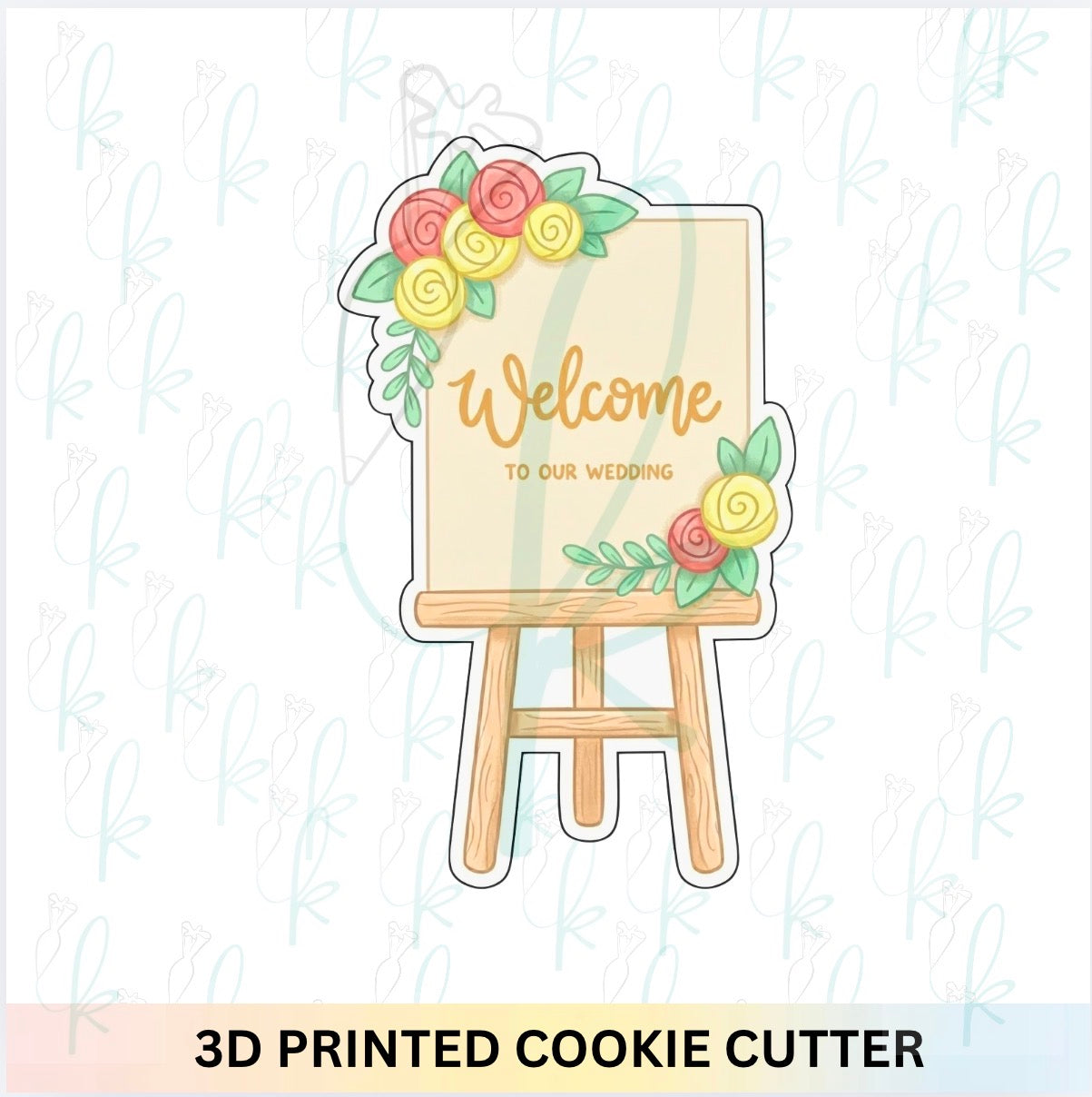 Floral Easel Cookie Cutter