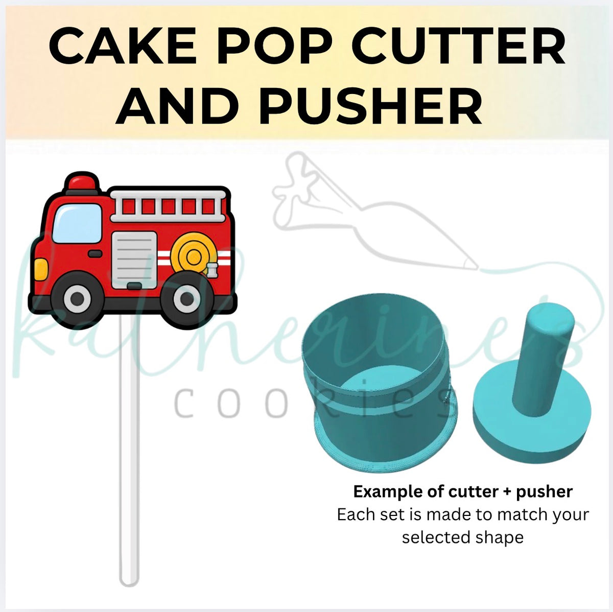 Fire Truck - Cake Pop Cutter and Pusher