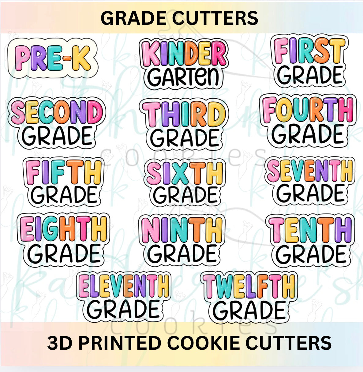 Back to School Set of 3 Cookie Cutters