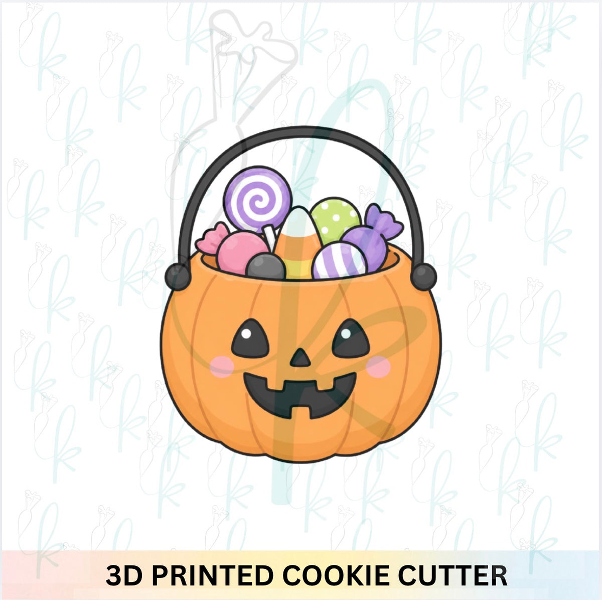 Trick or Treat Pumpkin Bucket Cookie Cutter