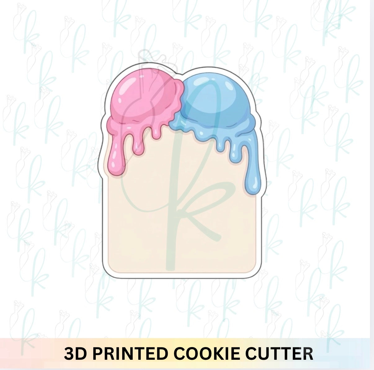 Melting Ice Cream Arch Plaque Cookie Cutter