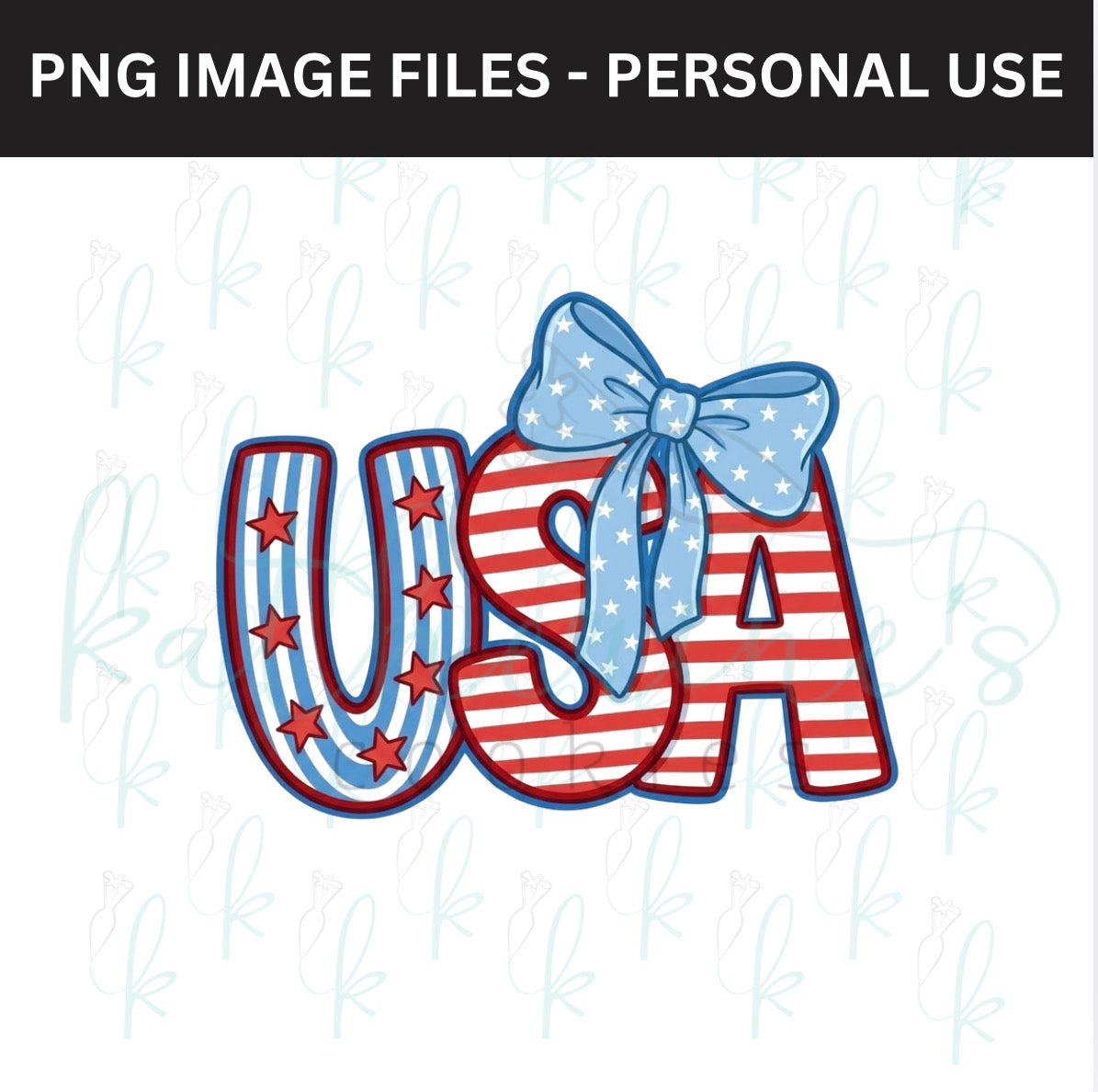 USA with Bow PNG Image