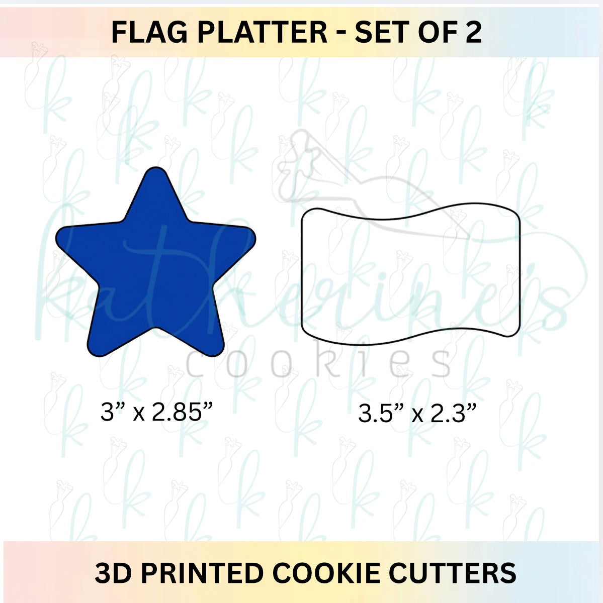 Flag Platter - set of 2 Cookie Cutters