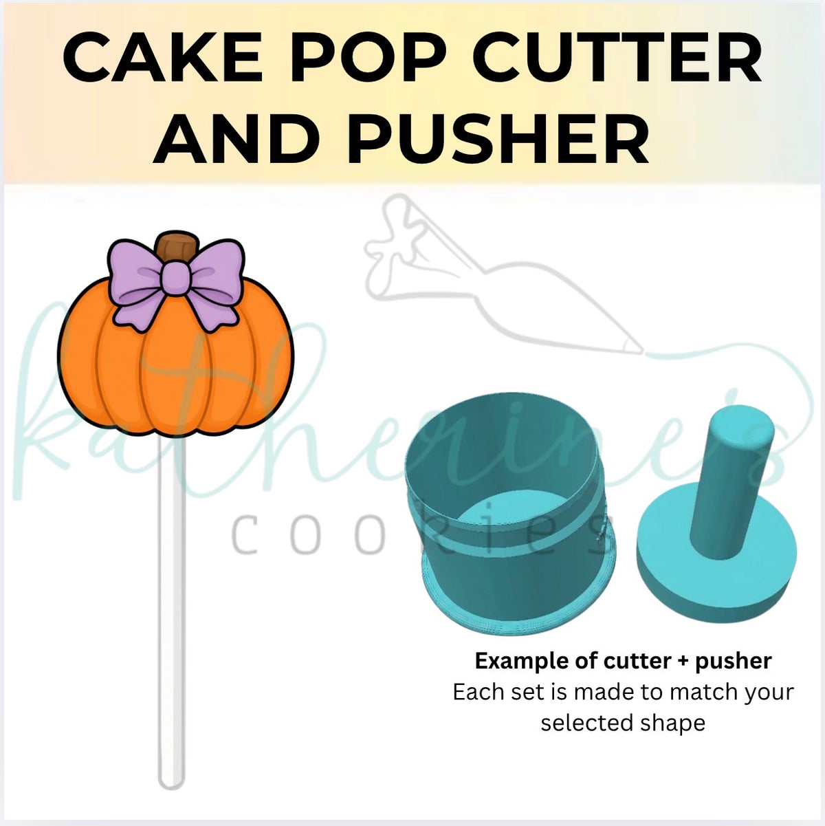 Bow Pumpkin - Cake Pop Cutter and Pusher