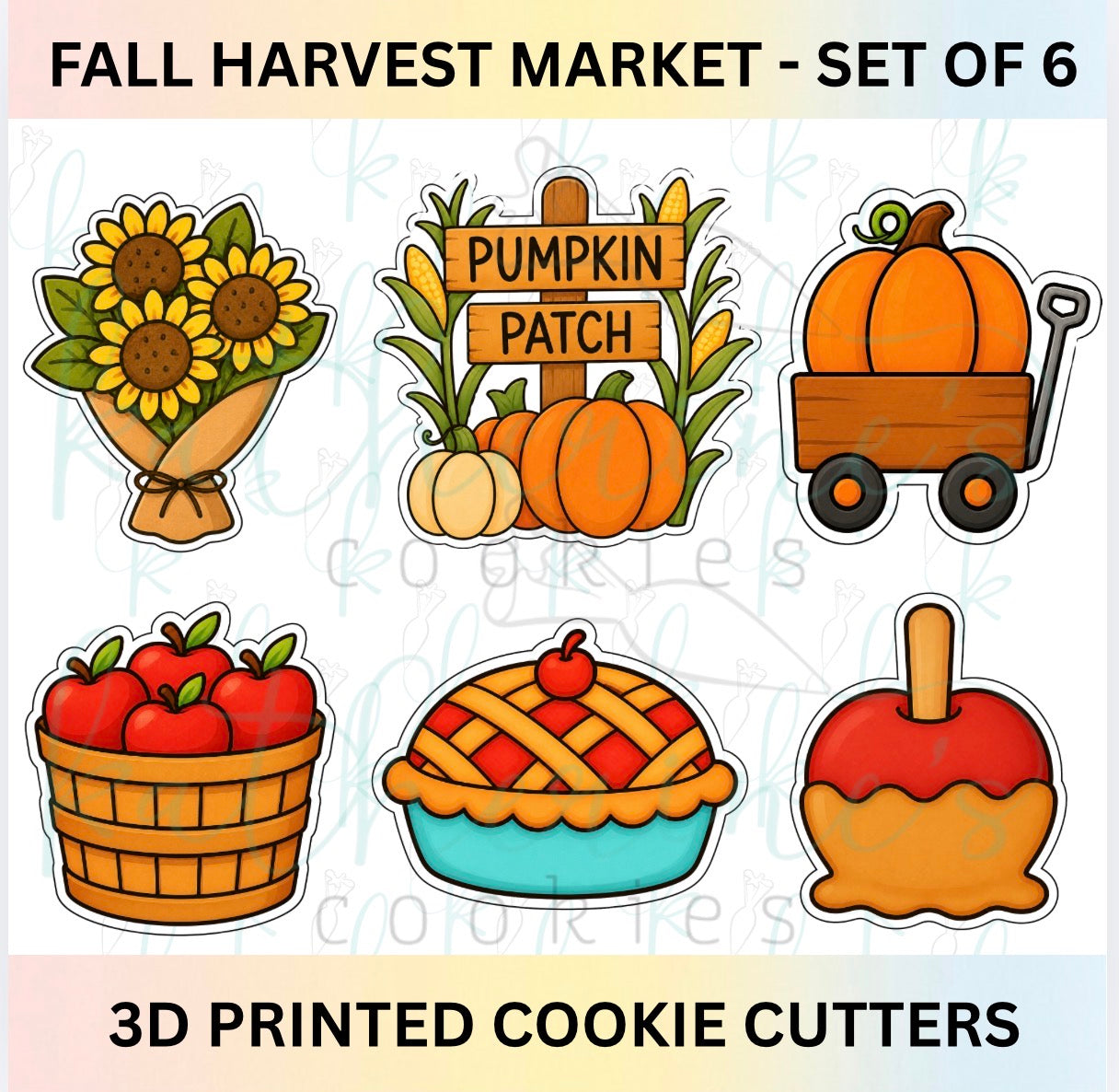 Fall Harvest Market - Set of 6 Cookie Cutters